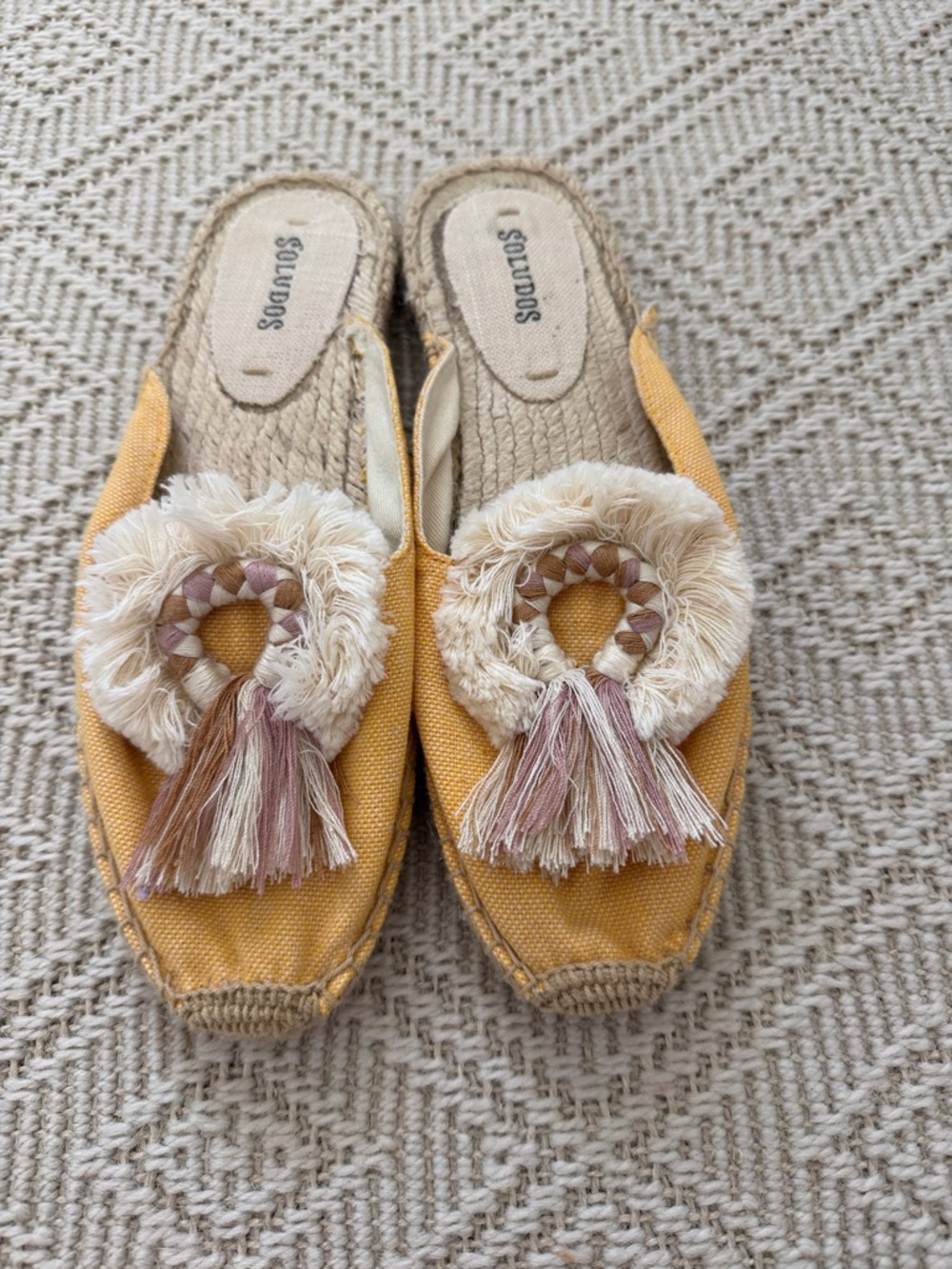 Soludos Kiki Tassel Mule Espadrilles Shoes Size 6 1/2